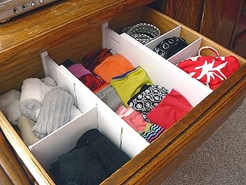 Amazon.com - Expandable Plastic Dresser Drawer Dividers by